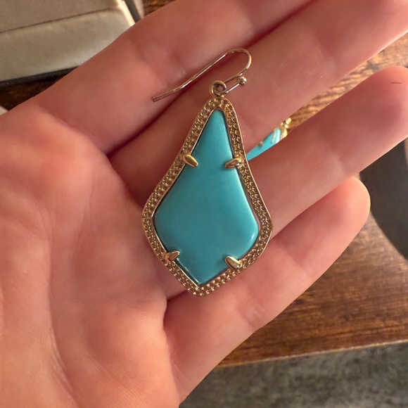Kendra Scott Turquoise Alexandra Earrings - Picture 2 of 2